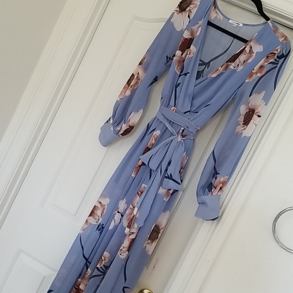 Fashion Nova wrap floral maxi dress